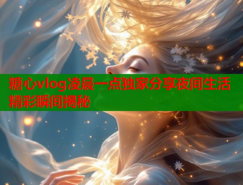 糖心vlog凌晨一点独家分享夜间生活精彩瞬间揭秘  第1张