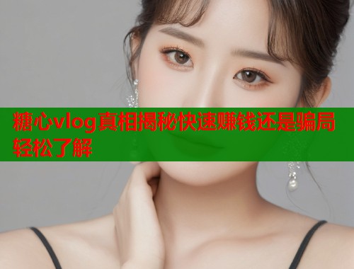 糖心vlog真相揭秘快速赚钱还是骗局轻松了解  第1张